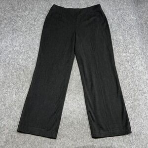 Chicos Pants Womens 2 Gray Ponte Straight Leg Dress Work Zip Pockets Stretch